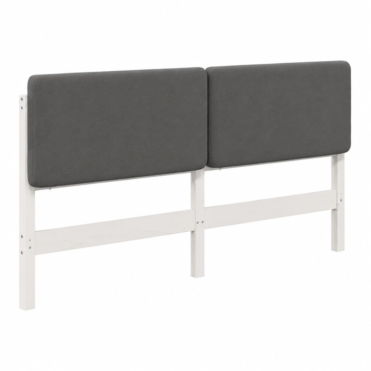 Lit, coloris blanc et gris, pour la chambre