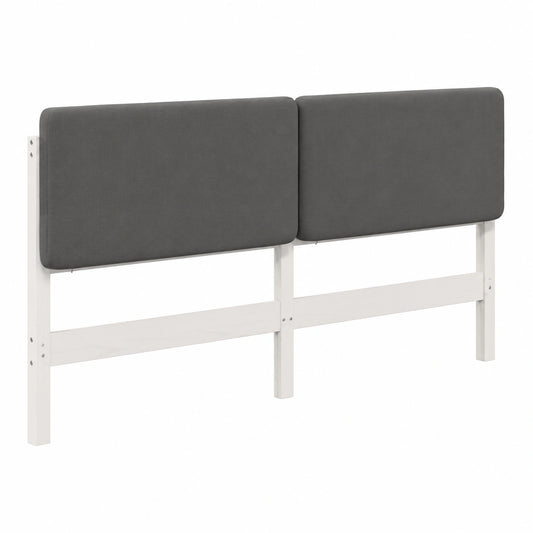 Lit, coloris blanc et gris, pour la chambre