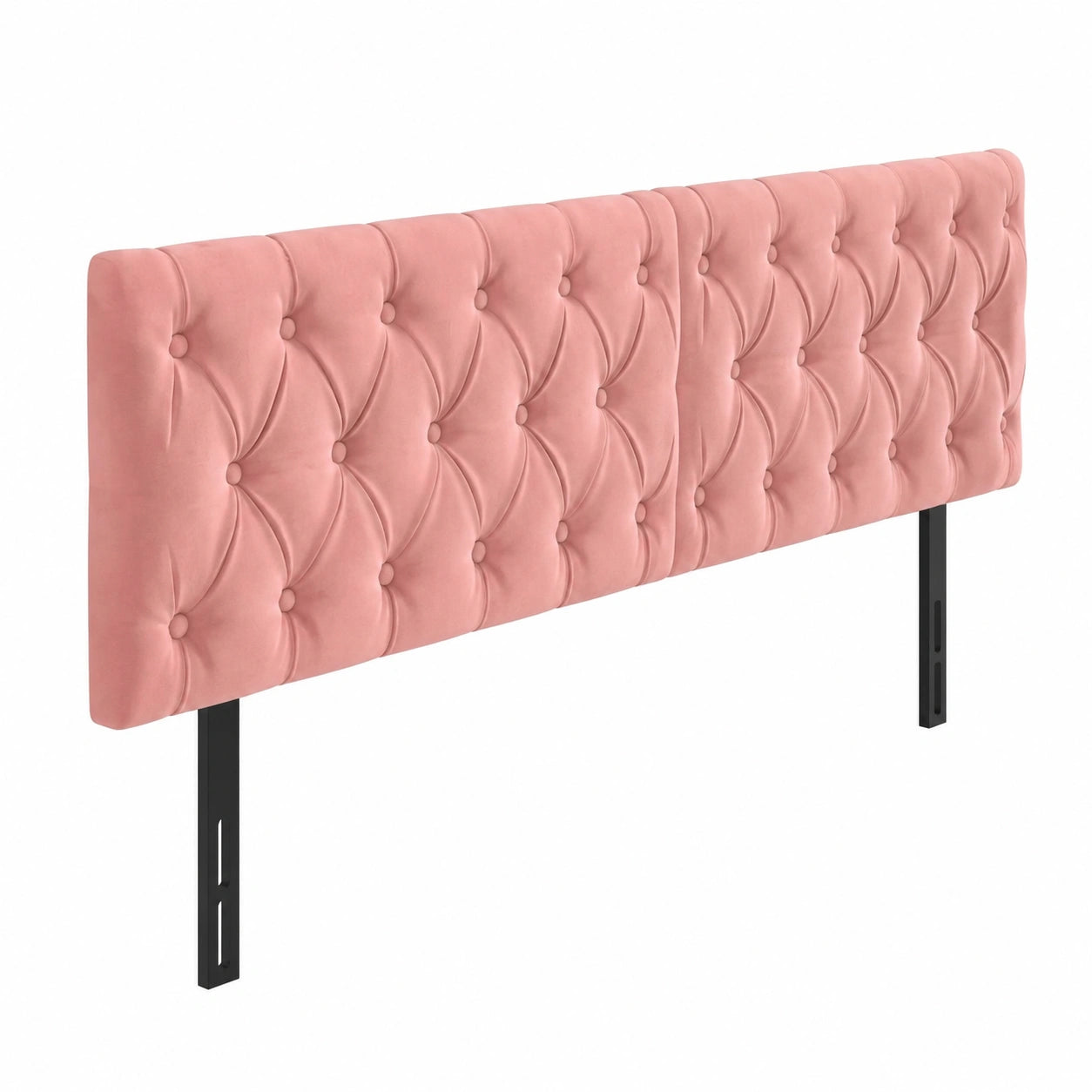 Lit, réglable, en velours, coloris rose, pour la chambre