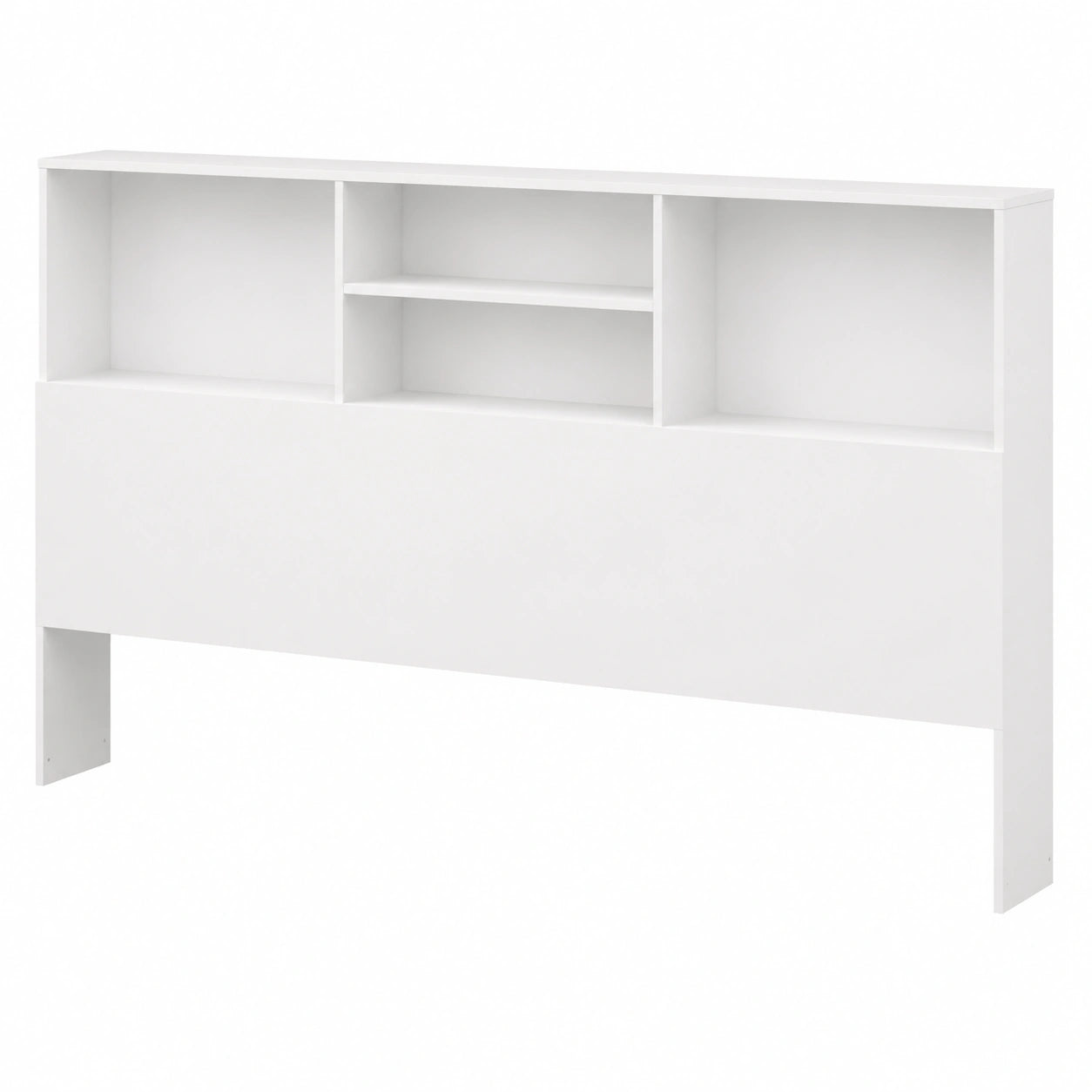 Lit, avec rangement, coloris blanc, 160 x 19 x 103,5 cm, pour la chambre