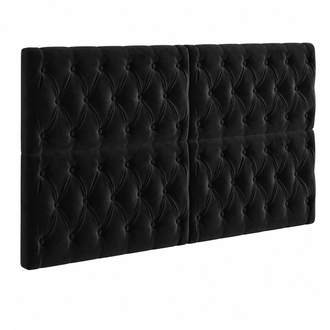 Lit, réglable, en velours, coloris noir, pour la chambre